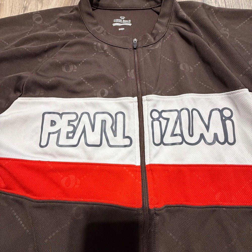 Vintage Pearl Izumi Cycling Jersey Brown Colorblock Gorpcore